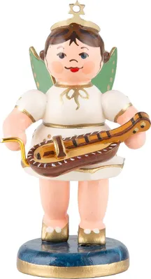 Produktbild von Engel mit Drehleier (6cm) von Hubrig Volkskunst