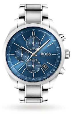 Produktbild von Herrenuhr Hugo Boss Grand Prix 1513478, Edelstahl, Silberblau