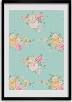 Produktbild von Bild - Bilderrahmen - Foto - 70 cm x 100 cm - MDF - Rahmen - Wandkunst - Blumen