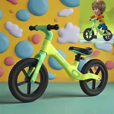 Produktbild von Laufräder, Laufrad, Kinderlaufrad für 2-6 Jahre, 2 Räder Lauflernrad Spielzeug, Kinder-Lauffahrrad ohne Pedal, Rutscherauto, Rutschrad für Jungen
