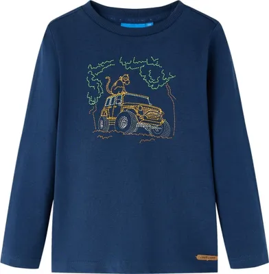 Produktbild von Kinder-Langarmshirt Marineblau 116