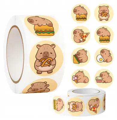 Obrázek produktu pro Capybara Samolepky Samolepicí Dekorativní Barevné Pro Děti 500 kusů