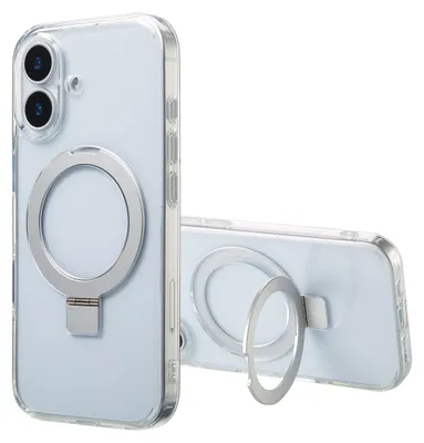 Imagen del producto de Funda con anillo y soporte con MagSafe para Apple iPhone 17 - Transparente