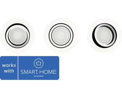 Obrázek produktu pro Philips Hue White and Color ambiance Zapuštěné bodové svítidlo Centura, balení 3 ks, Chytré bodové osvětlení, Bluetooth/Zigbee, Bílá, LED, Umělé hmoty, Více