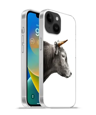Produktbild von MuchoWow® Handyhülle Schutzhülle Hülle für Apple iPhone 14 - Softcase Schottischer Highlander - Horn - Gold Silikon Softcase Handy Hülle - Mobiltelefonhülle