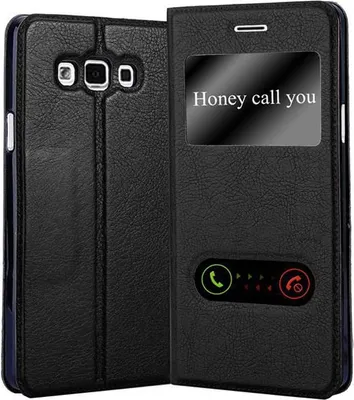 Produktbild von Cadorabo Schutzhülle für Samsung Galaxy A7 2015 Hülle in Schwarz Handyhülle Book Case Cover Etui