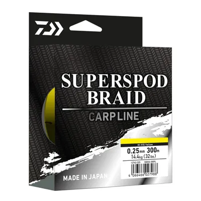 Zdjęcie produktu dla DAIWA SUPERSPOD BRAID, 300m, 0.25mm, 14.4kg / 31.75lbs, plecionka, 12742-325