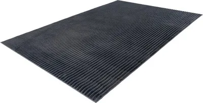 Produktbild von Lalee Plüsch - Japandi Teppich - Super weich - gestreift Area Teppich - Teppich hoch niedrigflorig einfarbig Fluffy 120x170 cm anthrazit