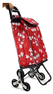 Image de Chariot de courses pliable à 3 roues, avec une capacité de 50 kg