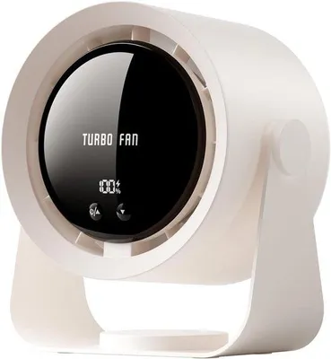 Image de VHV - Ventilateur de bureau - Ventilateur de table USB - Rechargeable par USB - 5 vitesses - 5400 mAh - Écran numérique - Silencieux - Idéal pour bureau, bureau, chambre, cuisine