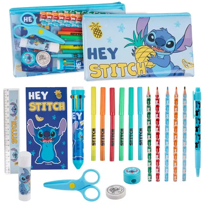 Produktbild von Disney Stitch Federmäppchen Mädchen, Gefülltes Pencil Case mit Schrein - Mädchen Geschenke (Blau Stitch)