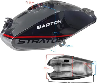 Produktbild von Kraftstofftank rot Stratos 125