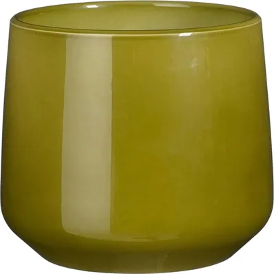 Immagine prodotto di Mica Decorations Vaso di fiori Ambra - 17x17x15 cm - Vetroceramica - Verde