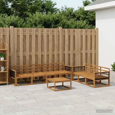 Produktbild von Möbel Outdoor-Sofagarnitur 8 pcs Natur Massivholz AkazieGartensofas - Gartensofas c793