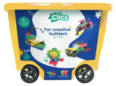 Zdjęcie produktu dla CLICS KLOCKI KONSTRUKCYJNE ROLLERBOX 20W1, Układanie bloków, 4 lat(a), Plastik, 560 szt.