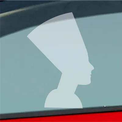 Produktbild von Auto Aufkleber Pharaonin Nofretete Pharao Ägypten Egypt Car 10x14 cm Milchglas Sticker Heckscheibenaufkleber
