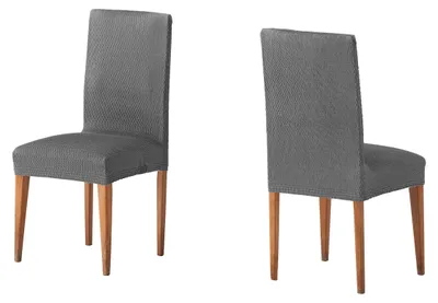 Productafbeelding van Martina Home Tunisia - Stoelhoes, stof, rugleuning, grijs, 24 x 30 cm