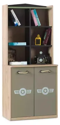 Produktbild von Bücherregal Schrank Kinderregal Bücherschrank Kindermöbel Grün Holz