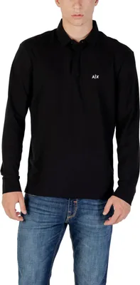 Image de Polo Armani Exchange pour homme, noir 488698 : Taille - S Taille : S