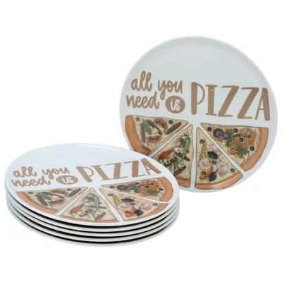 Obrázok produktu pre CreaTable, 21568, Europa Bunt, 6-dielna sada tanierov na pizzu, porcelán