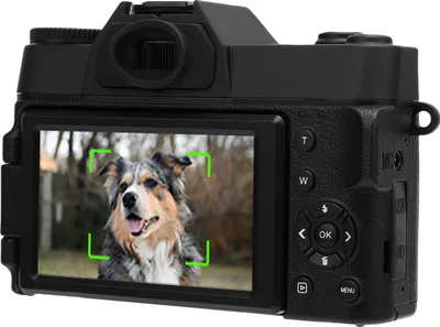 Spiegellose Kamera 6K Videoaufnahme Autofokus Kamera 16X Digitalzoom 3.0 Zoll Flip Screen Schwarz