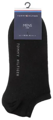 Imagen del producto de Tommy Hilfiger - Calcetines hasta el tobillo para hombre, confeccionados en hilo (pack de 2) NA1104 (talla 48-50 EU) (color azul marino)