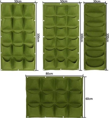 Produktbild von Vertikale Pflanzentüte - 18 Beutel - Indoor Outdoor Dekoration - Wachstumstasche