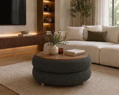 Image de Skye Decor, table gigogne de haute qualité (3 pièces), anthracite, 100% mélaminé | 12345