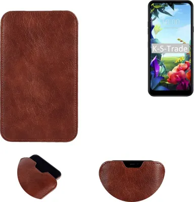 Produktbild von K-S-Trade Schutzhülle Handyhülle kompatibel mit LG Electronics K40S Handytasche Kunstleder Sleeve in braun