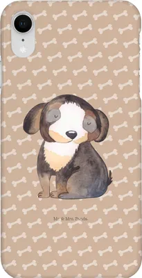Produktbild von Mr. & Mrs. Panda Iphone XR Handyhülle Hund Entspannen - Hundeglück - Geschenk, Premium Kunststoff, Handy Case, Sprüche, Süß, Entspannt, Liebe, Vierbeiner