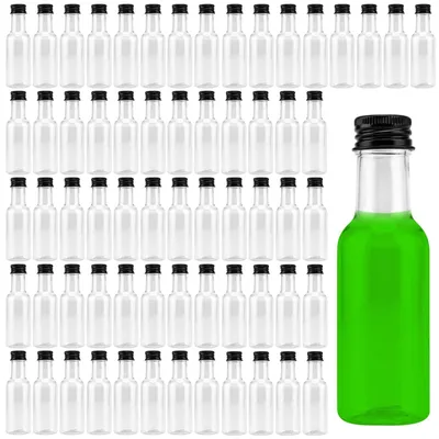 70er-Pack 50 ml Plastikflaschen mit Alu-Deckel