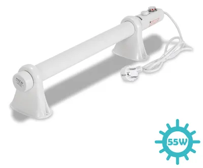 Produktbild von Eikuavons Pflanzenheizung 55W mit doppelter Temperatursteuerung, 50 cm Heizrohr, Weiß