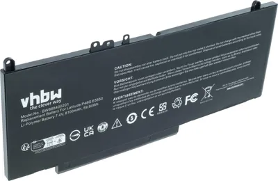 Produktbild von vhbw Akku Ersatz für Dell ROTMP, HK60W, R9XM9, G5M10, WYJC2, PF59Y, VMKXM, K9GVN, F5WW5, YM3TC, R0TMP für Notebook (8100 mAh, 7,6 V, Li-Polymer)