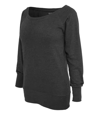 Produktbild von Urban Classics Ladies Wideneck Crewneck, Größe: S; Farbe: Charcoal
