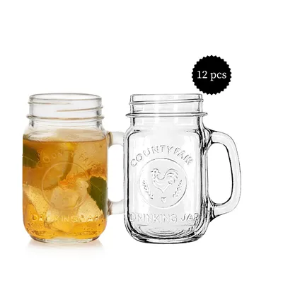 Produktbild von LIBBEY 70812 Trinkglas "DRINKING JARS", 488 ml, 12er Set