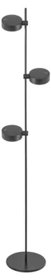 Produktbild von Zafferano -  Zafferano SUPER O Wiederaufladbare und dimmbare schwarze LED-Stehleuchte - 3 Lichtmodule