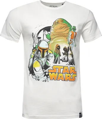 Produktbild von Recovered T-Shirt Star Wars Jaba Group mit coolem Star Wars-Print Ecru M