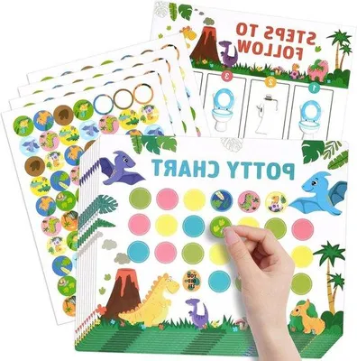 Produktbild von Belohnungsbord Dinos 10er Set mit 280 Stickers