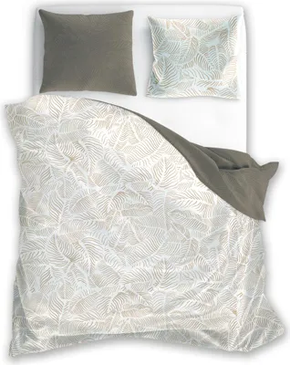 Produktbild von Bettwäsche 220x200+ 2x 70x80 100% Baumwollsatin Bettgarnitur Bettbezug (Milagro Verde 028)