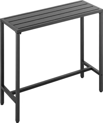 Produktbild von SucceBuy Bartisch 1000 x 375 x 980 mm, rechteckiger Stehtisch mit stabilem Metallgestell, vielseitiger Esstisch für Küche, Tresen, Party oder als Gartenmöbel für Balkon, Garten und Poolbereich