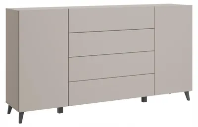 Obrázek produktu pro Široká komoda do obývacího pokoje, 180 cm, barva kašmír, matný povrch