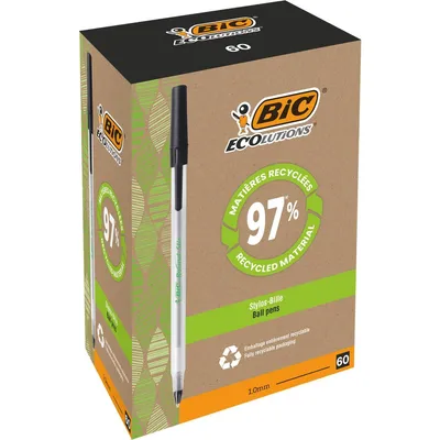 Image de Stylo à bille BIC ECOlutions round stic 8932393 sw 60 pcs/paquet