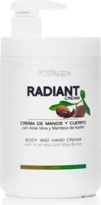 Obrázek produktu pro Zářivý krém na ruce a tělo 1000ML - Aloe Vera a bambucké máslo