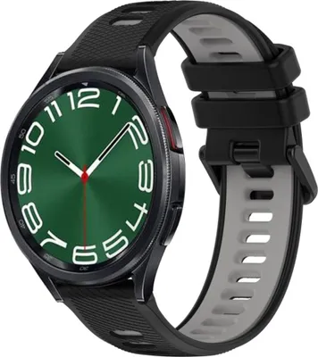 Image de Bracelet pour Samsung Galaxy Watch 6 Classic 47 mm - Gris/Noir
