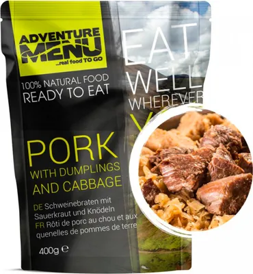 Produktbild von Adventure Menu Schweinefleisch mit Knödeln und Kraut - 400g