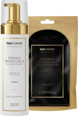 Immagine prodotto di TanExpert Exclusive Line New Definition mousse autoabbronzante 200 ml con guanto, bronzer delicato viso e corpo