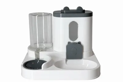 Produktbild von Futterspender mit Wasserspender für Hunde und Katzen – Automatischer Futter- und Wasserspender für zuhause