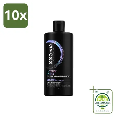 Produktbild von 10 x Syoss Intense Plex Shampoo - Tiefenreparatur für strapaziertes Haar - 440 ml - Großpackung - 10 Stücke