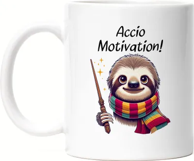 Produktbild von Accio Motivation Faultier Tasse Weiß - Geschenk für Kollegen