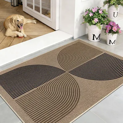Produktbild von Omgoods – Fußmatte im Jute-Look, 80 x 120 cm, rutschfest und waschbar